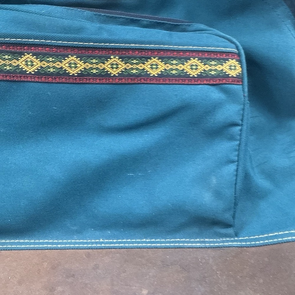 ESPRIT Rough Ready Vintage Adult Backpack Tribal Pattern Leather Bottom - Picture 7 of 16